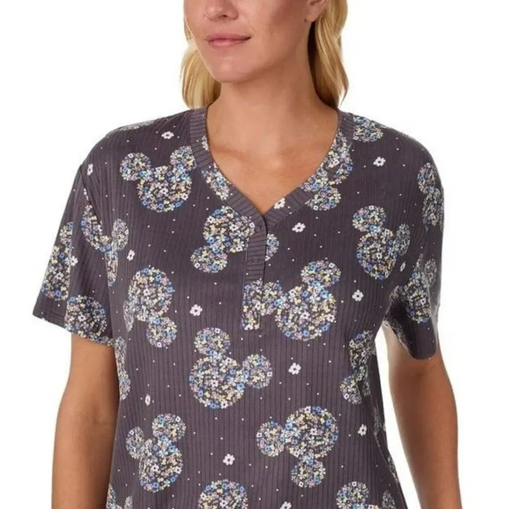 NEW NWT Stretchy Sz Small Pants & Shirt MICKEY MOUSE Pajama Lounge Set DISNEY - Picture 3 of 6